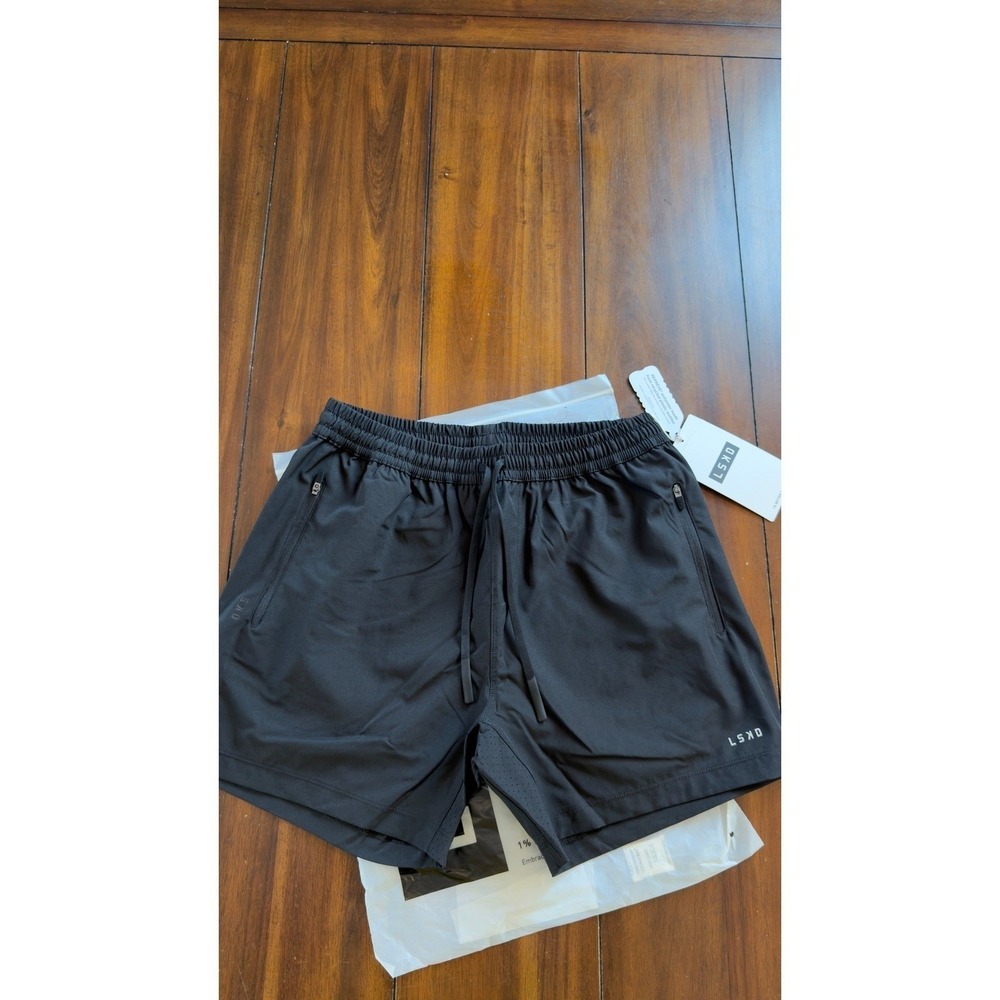 LSKD Rep 5 Inch Lined Performance Short Black Men's Small, NWT, NEW